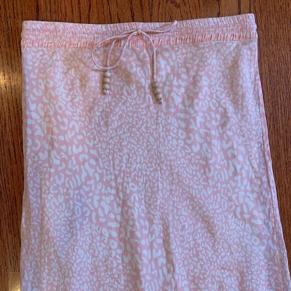 Flannel The Label Leopard Print Silk Maxi Skirt | Pink White | Size 1/ US 4-6 - Picture 2 of 10